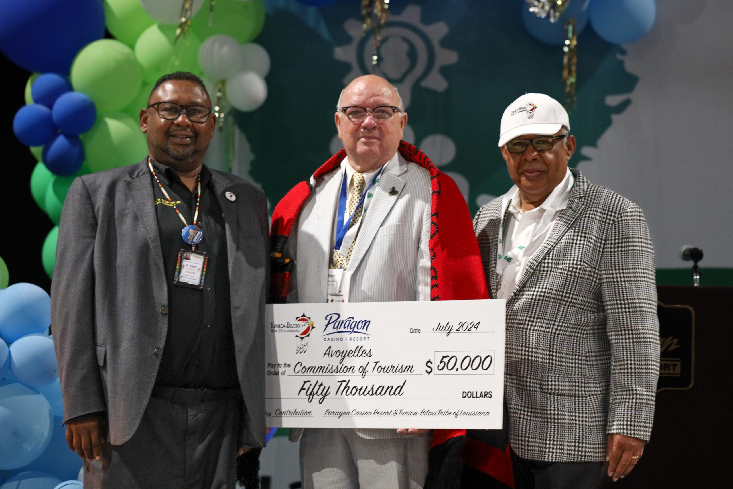 Paragon Casino Resort and Tunica-Biloxi Tribe Donate $50,000 to Avoyelles Commission of Tourism