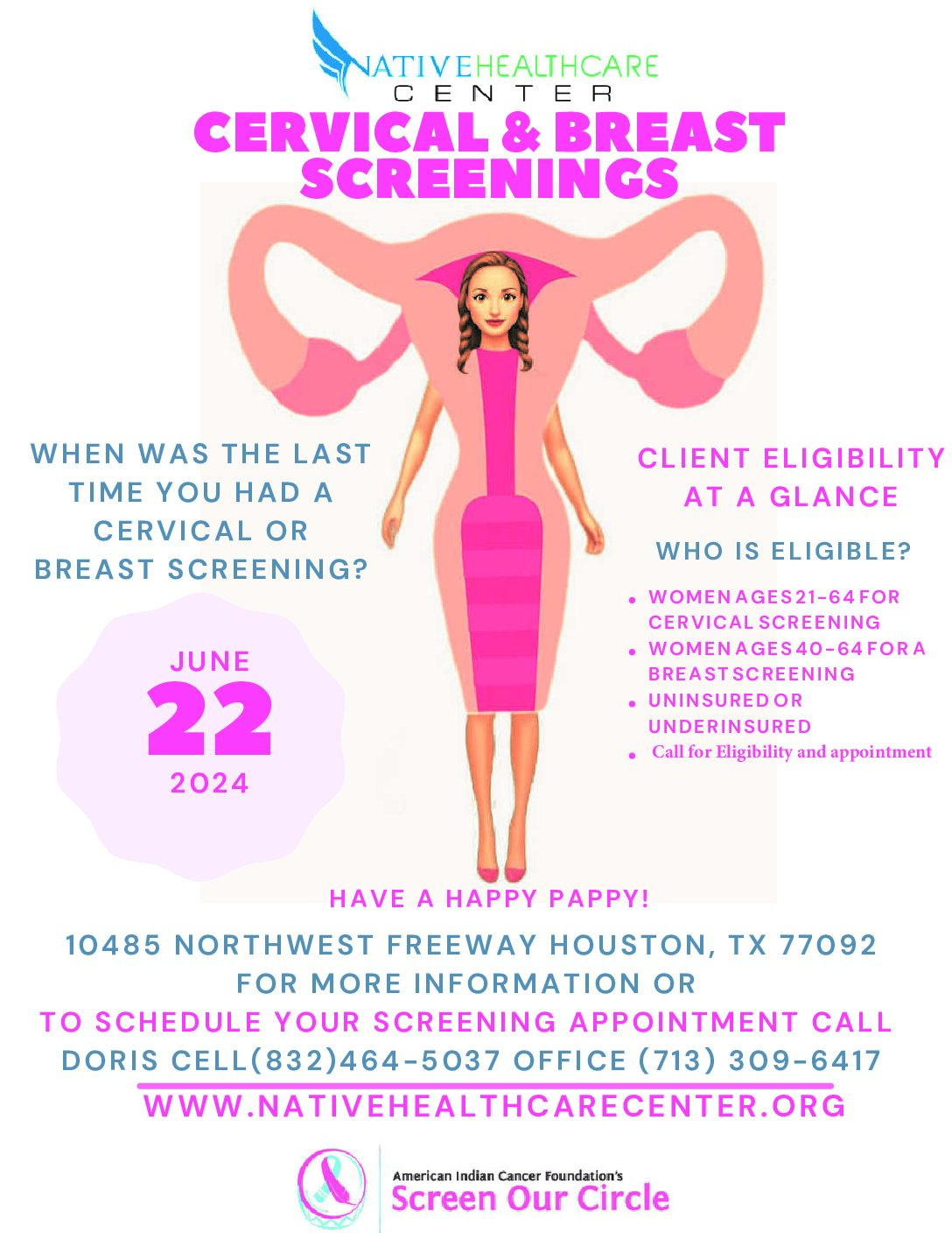 Tunica-Biloxi Tribe of Louisiana Announces Free Cervical and Breast Cancer Screening Program in Texas